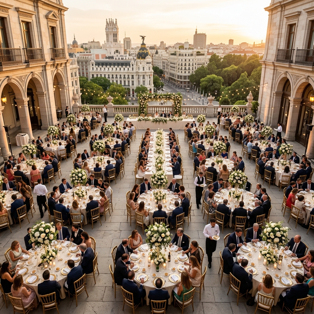 Celebración elegante en Madrid